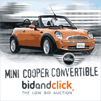 bid on the chance to win a mini cooper for just 1 penny