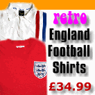 Retro England football shirts at Let's go Retro