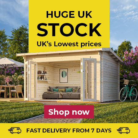 Huge UK stock of high-Quality Log Cabins and Summer Houses from Simply Log Cabins