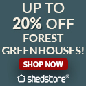 shedstore.co.uk - Up to 20% off Forest Greenhouses