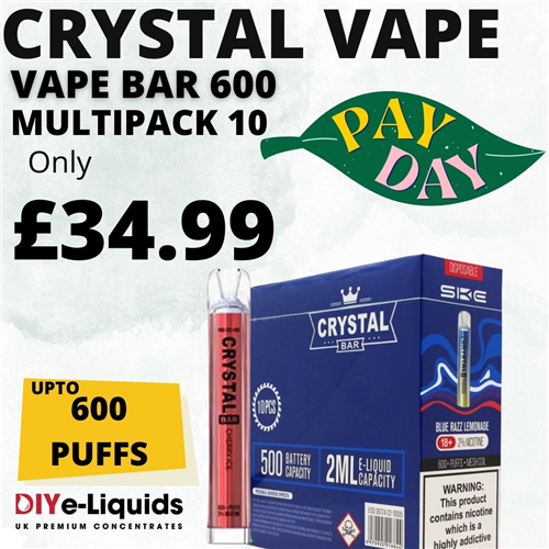 diyeliquids.co.uk - Save 42% when you buy 10 Crystal bar of the same flavour